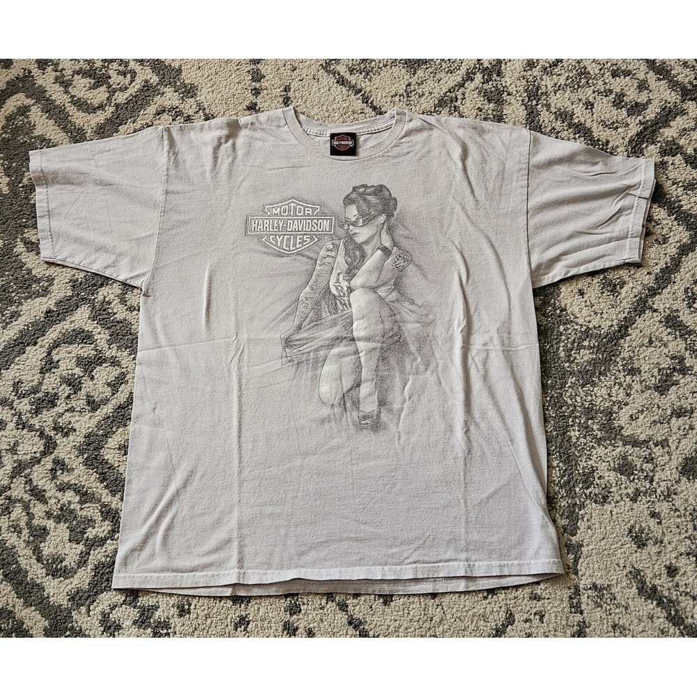Harley Davidson Pin-Up Western Reserve Mentor OH Graphic T-Shirt XL